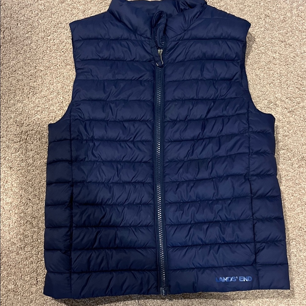 Lands' End Dark Blue Quilted Vest